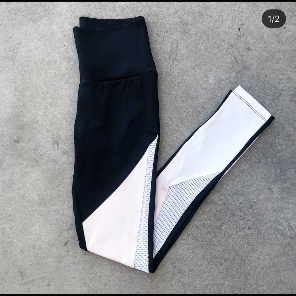 Peony and Me, High Waist Tri Color Leggings